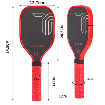 Reket za pickleball od karbonskih vlakana s mat završnom obradom, težina 127 g, marka Lituo, pogodno za treninge i turnire.
