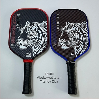 Lidakang pickleball palica – T700 karbonska vlakna, Kevlar i titanova žica, tkanasta tekstura, jednodijelna konstrukcija, 225 g