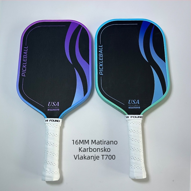 Lidakang pickleball palica – T700 karbonska vlakna, Kevlar i titanova žica, tkanasta tekstura, jednodijelna konstrukcija, 225 g