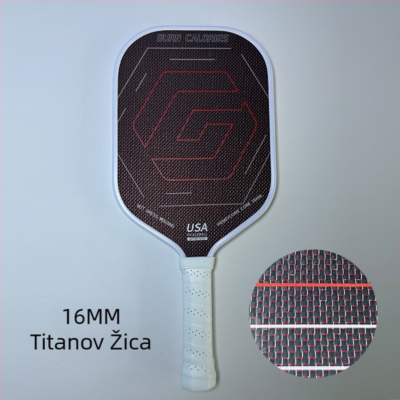 Lidakang pickleball palica – T700 karbonska vlakna, Kevlar i titanova žica, tkanasta tekstura, jednodijelna konstrukcija, 225 g