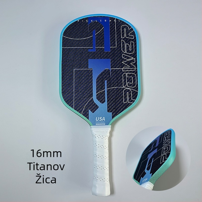 Lidakang pickleball palica – T700 karbonska vlakna, Kevlar i titanova žica, tkanasta tekstura, jednodijelna konstrukcija, 225 g