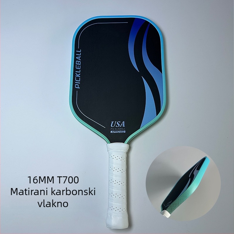 Lidakang pickleball palica – T700 karbonska vlakna, Kevlar i titanova žica, tkanasta tekstura, jednodijelna konstrukcija, 225 g