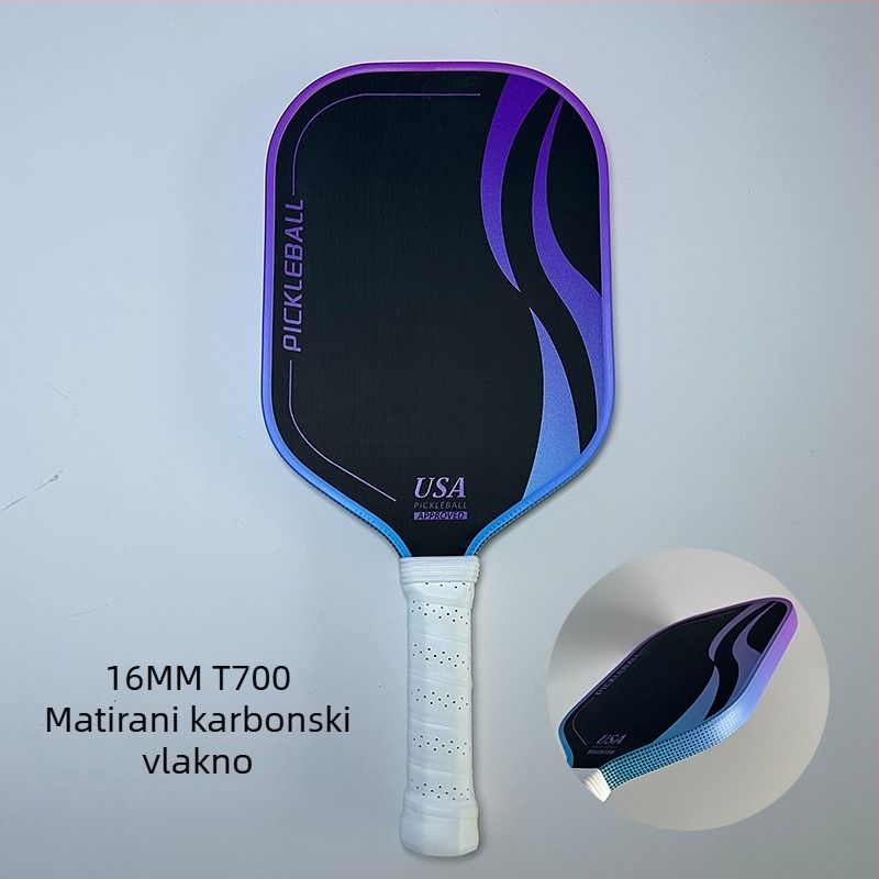 Lidakang pickleball palica – T700 karbonska vlakna, Kevlar i titanova žica, tkanasta tekstura, jednodijelna konstrukcija, 225 g