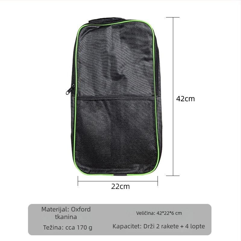 Gale torba za pickleball rekete — mrežasti materijal, 220 g, mogućnost prilagodbe logotipa, pogodna za badminton, tenis i stolni tenis