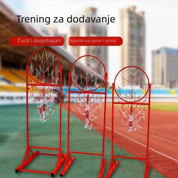 Košarkaški stalak za trening dodavanja i šuteva za trojku, okvir od nehrđajućeg čelika, za dvoranu