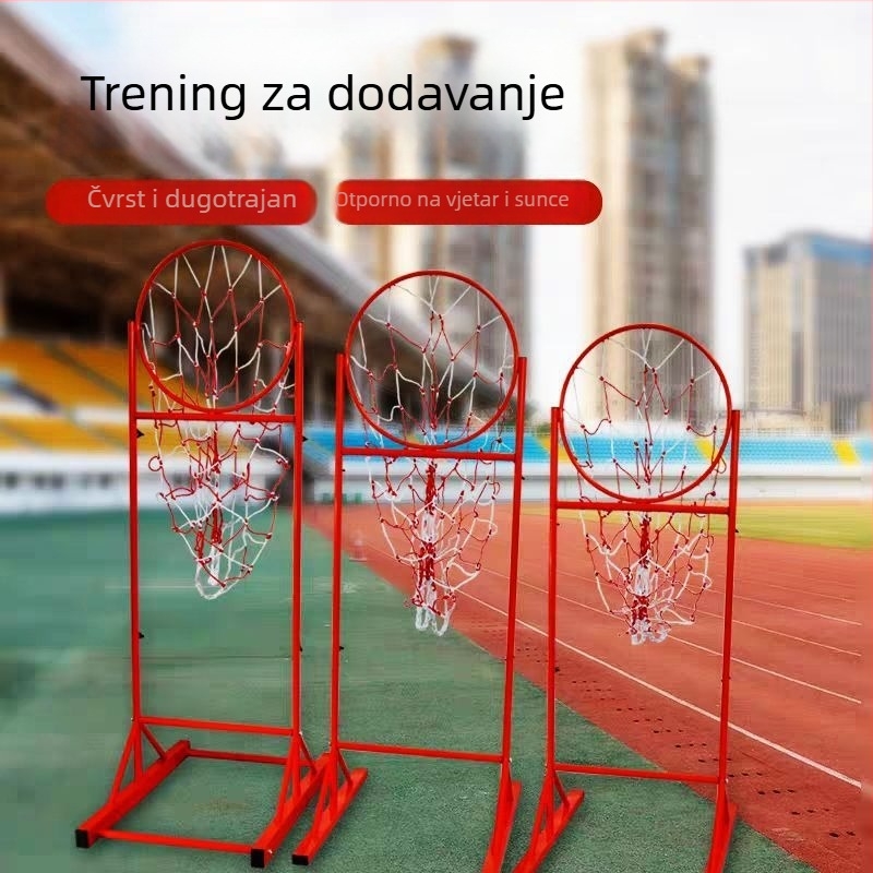 Košarkaški stalak za trening dodavanja i šuteva za trojku, okvir od nehrđajućeg čelika, za dvoranu