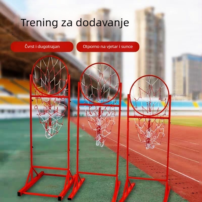 Košarkaški stalak za trening dodavanja i šuteva za trojku, okvir od nehrđajućeg čelika, za dvoranu