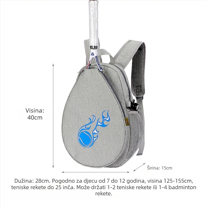 WPOLE Dječja torba za badminton/tenis – Oxford tkanina, prilagodljiva po narudžbi, licencirana privatna oznaka