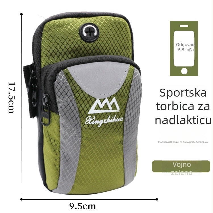Longlongin narukvica za mobitel za trčanje – unisex, prozračna, vodootporna, ultralaka, Oxford tkanina, dimenzije 17,5 × 9 cm
