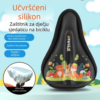 Inwild Dječja navlaka za sjedalo bicikla – debeli mekani silikonski jastučić s penom i poliesterom, za bicikle i kolica