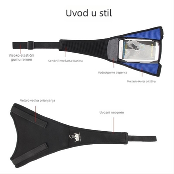 Pojas za zaštitu od znoja za bicikl, poliesterski materijal, kompatibilan s dodirnim zaslonom, unisex, DRCK HROS, prilagodljiva obrada