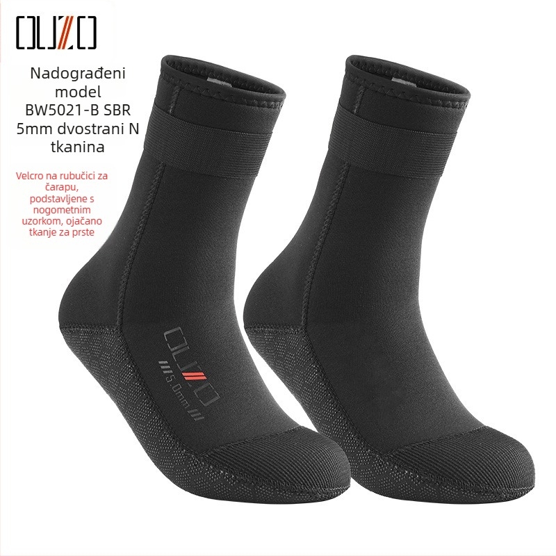 Čarape za ronjenje od neoprena 3-5 mm, protuklizne, brzo sušenje, tople za zimsko ronjenje (Materijal: Neopren; Debljina: 3-5 mm; Značajke: Protuklizne, Brzo sušenje)