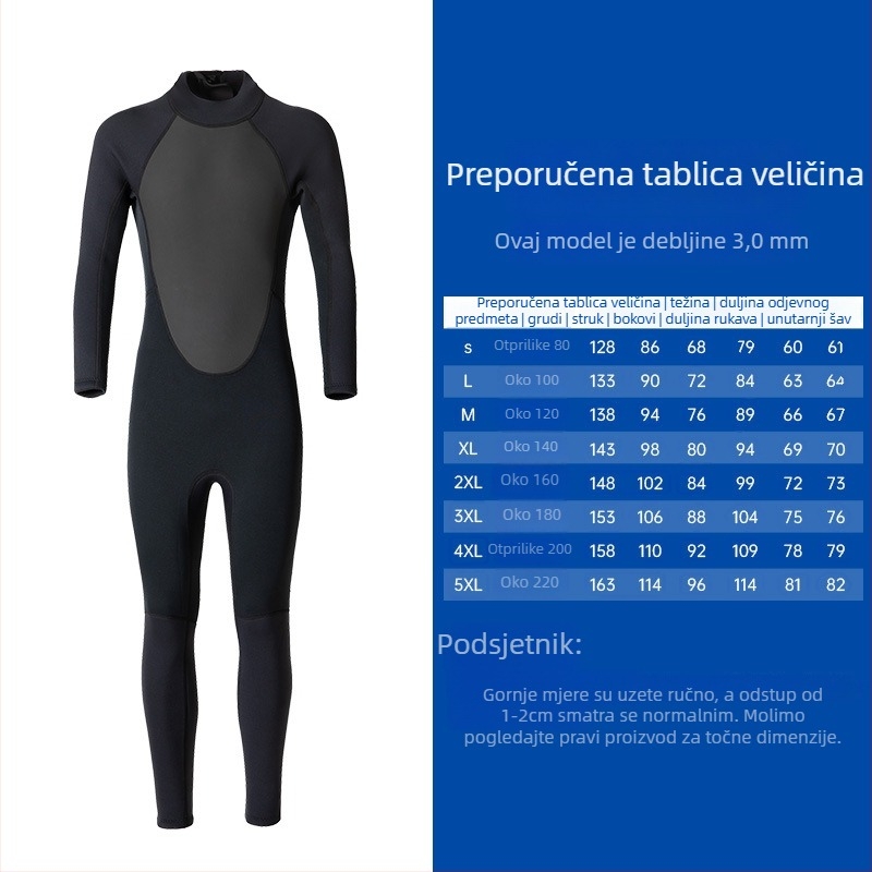 Deer unisex jednodijelni wetsuit – Neoprene N tkanina, otporan na trošenje, za ronjenje, ljeto/jesen, odrasli, mogućnost prilagodbe