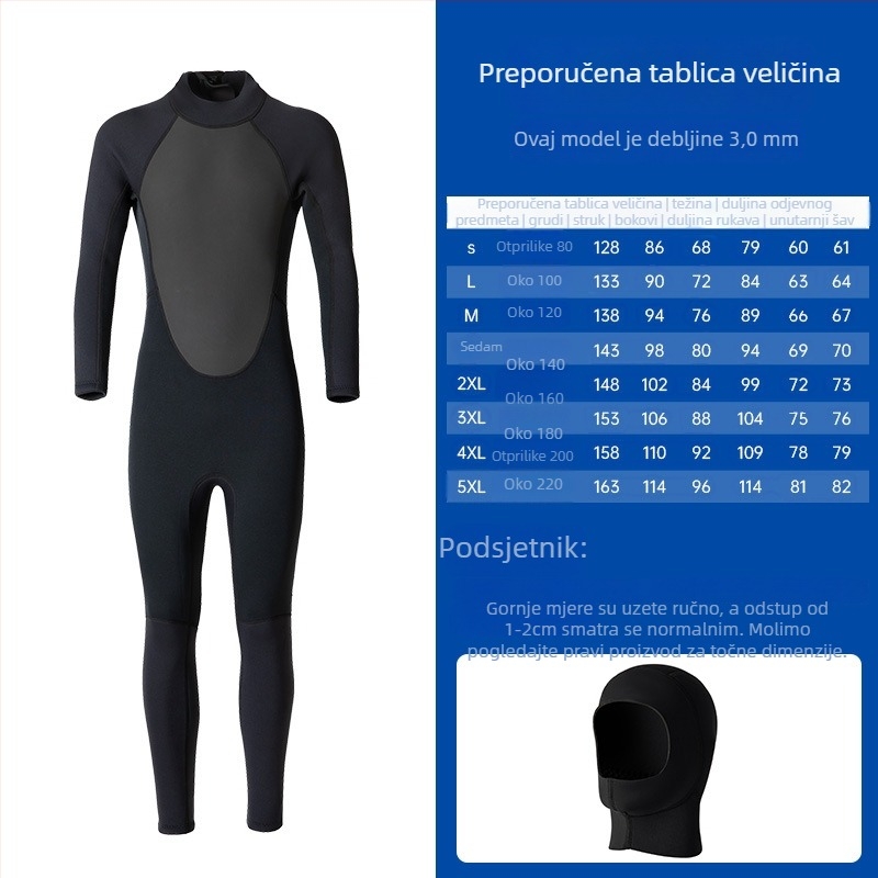 Deer unisex jednodijelni wetsuit – Neoprene N tkanina, otporan na trošenje, za ronjenje, ljeto/jesen, odrasli, mogućnost prilagodbe