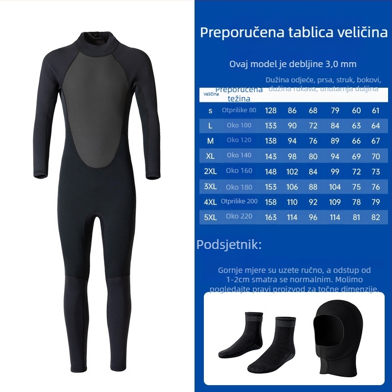 Deer unisex jednodijelni wetsuit – Neoprene N tkanina, otporan na trošenje, za ronjenje, ljeto/jesen, odrasli, mogućnost prilagodbe