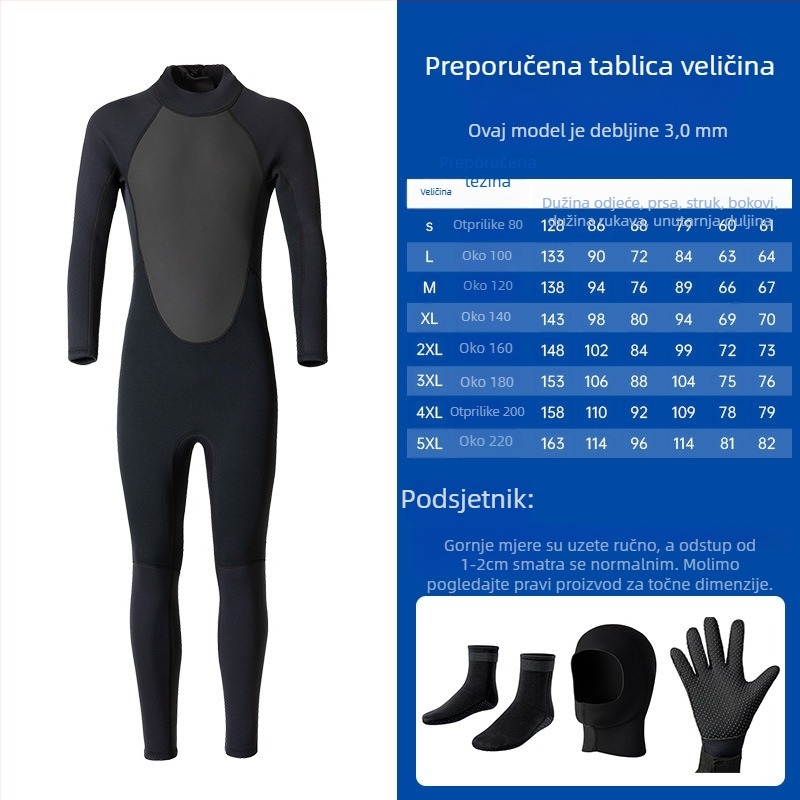 Deer unisex jednodijelni wetsuit – Neoprene N tkanina, otporan na trošenje, za ronjenje, ljeto/jesen, odrasli, mogućnost prilagodbe