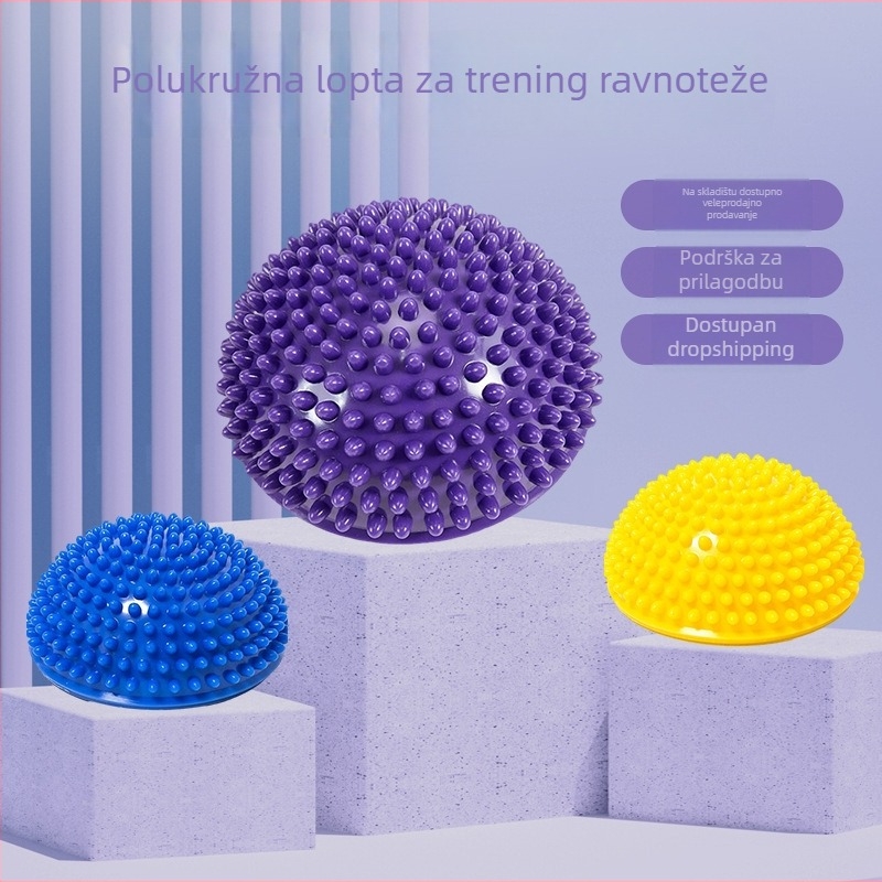 Joga lopta s taktilnim polukružnim dizajnom za senzorički trening i masažu stopala, težina 0.5, materijal: Drugo