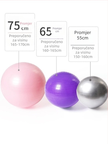 Joga lopta PVC, Wu Hangbin, težina 0.8 kg, pogodna za fitness i masažu