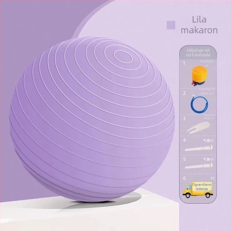 Joga lopta PVC, Wu Hangbin, težina 0.8 kg, pogodna za fitness i masažu