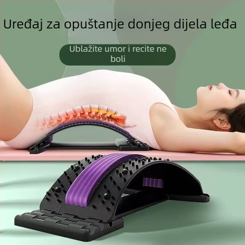 Lumbalni reljef s trakcionom za lumbalnu kralježnicu, jastuk za bol u leđima i rastezanje kičme, dodaci za jogu; marka Move and enjoy health; pogodno za masažu i fitness