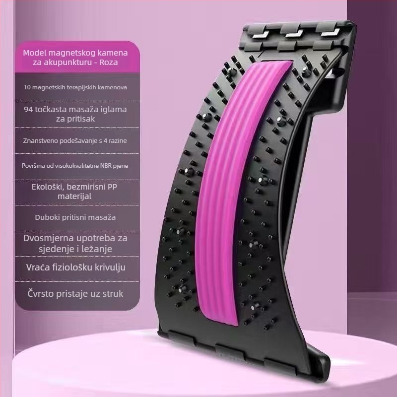 Lumbalni reljef s trakcionom za lumbalnu kralježnicu, jastuk za bol u leđima i rastezanje kičme, dodaci za jogu; marka Move and enjoy health; pogodno za masažu i fitness