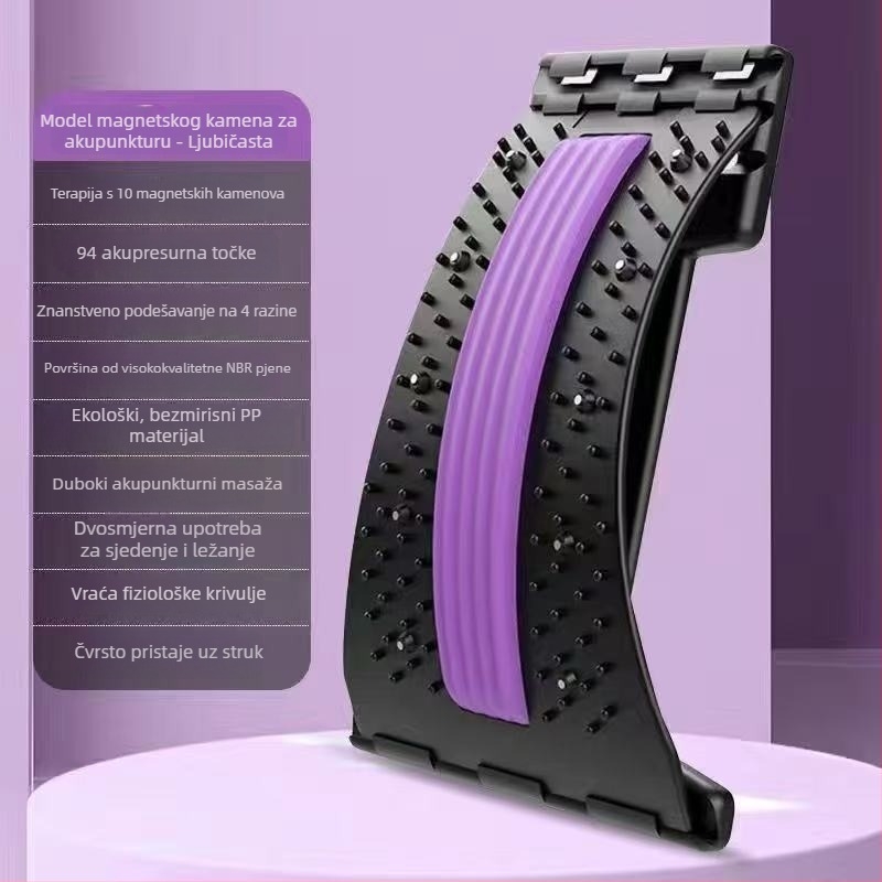 Lumbalni reljef s trakcionom za lumbalnu kralježnicu, jastuk za bol u leđima i rastezanje kičme, dodaci za jogu; marka Move and enjoy health; pogodno za masažu i fitness