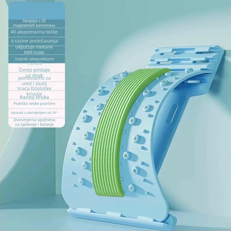 Lumbalni reljef s trakcionom za lumbalnu kralježnicu, jastuk za bol u leđima i rastezanje kičme, dodaci za jogu; marka Move and enjoy health; pogodno za masažu i fitness