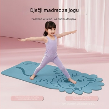 Joga prostirka za djecu s karikaturalnim uzorkom, debela, apsorpcija udara i zvučna izolacija, prilagodba logotipa, debljina 0,6–0,8 cm, za trčanje i fitness