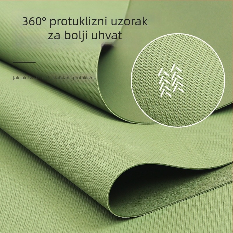 Joga mat Three Brahma; PU materijal, debljina 1,5 mm, težina 1500 g, protuklizna površina, geometrijski uzorak