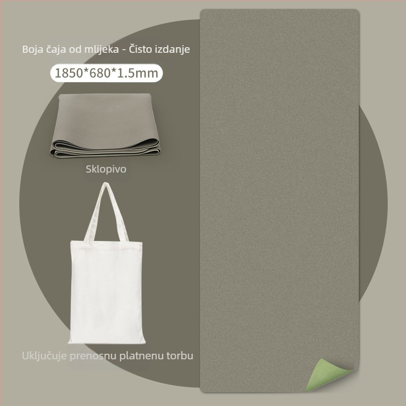 Joga mat Three Brahma; PU materijal, debljina 1,5 mm, težina 1500 g, protuklizna površina, geometrijski uzorak