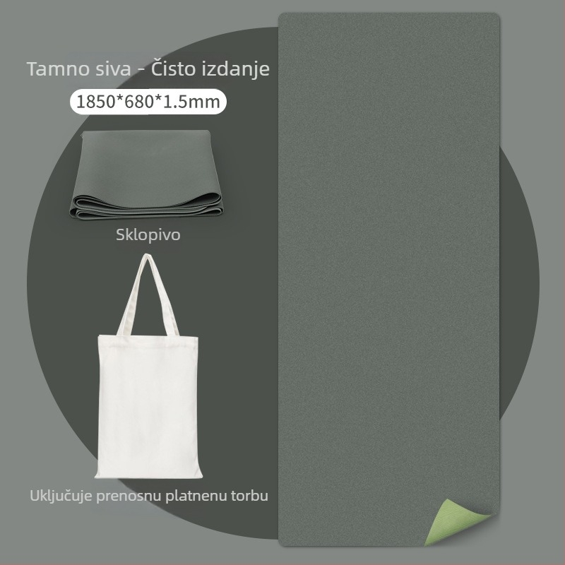 Joga mat Three Brahma; PU materijal, debljina 1,5 mm, težina 1500 g, protuklizna površina, geometrijski uzorak