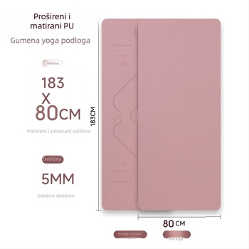 Joga prostirka PU i prirodna guma, 5 mm, 2900 g, geometrijski uzorak, podrijetlo Fuzhou, Fujian