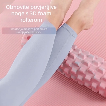 Čvrsti pjenasti valjak s oštricama, valjak za masažu leđa, oprema za jogu, XINJIFU, PVC unutarnja cijev, vanjski EVA sloj