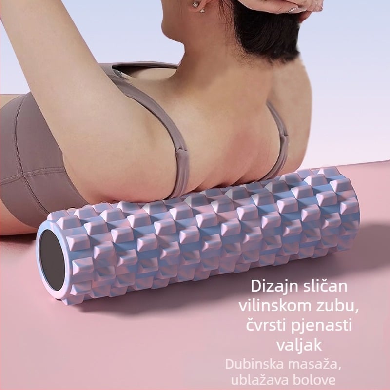 Čvrsti pjenasti valjak s oštricama, valjak za masažu leđa, oprema za jogu, XINJIFU, PVC unutarnja cijev, vanjski EVA sloj
