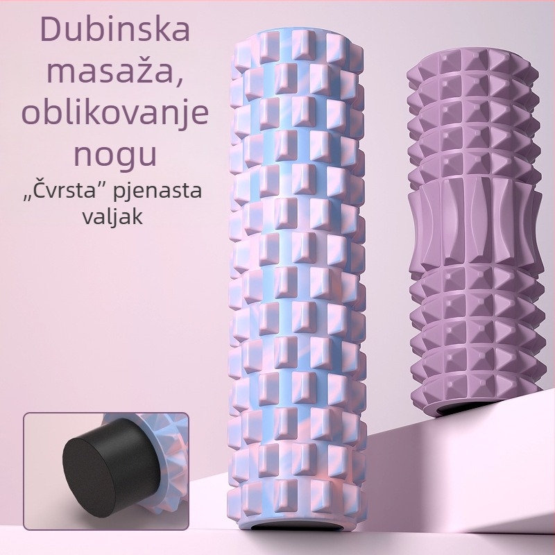 Čvrsti pjenasti valjak s oštricama, valjak za masažu leđa, oprema za jogu, XINJIFU, PVC unutarnja cijev, vanjski EVA sloj