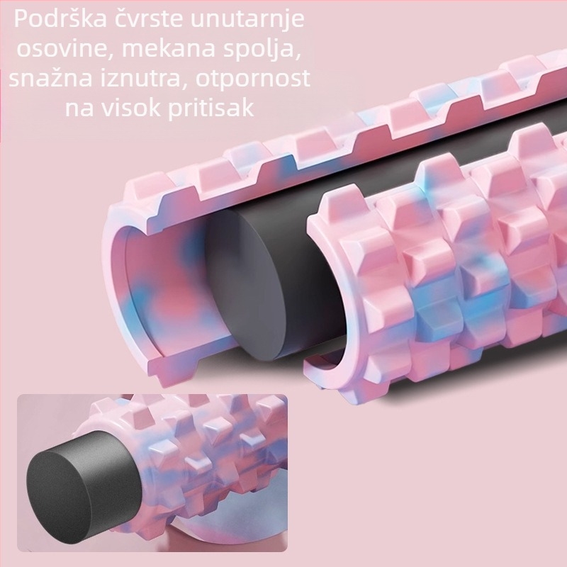 Čvrsti pjenasti valjak s oštricama, valjak za masažu leđa, oprema za jogu, XINJIFU, PVC unutarnja cijev, vanjski EVA sloj