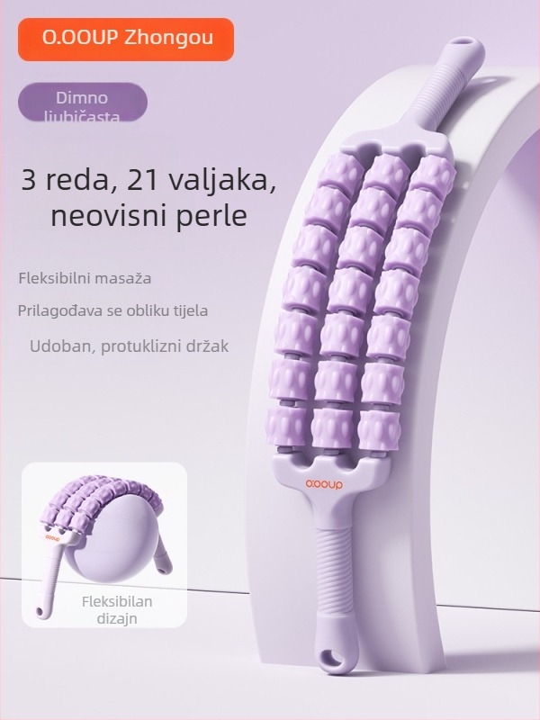 Štapić za masažu sa zubima vuka za djecu - opuštanje mišića, joga valjak, senzorna igračka (Kategorija proizvoda: Traka za istezanje/Joga užad; Materijal: Svila; Šifra artikla: F968796798MT7H; Kategorija: Dodaci za jogu; Podrijetlo: Drugo)