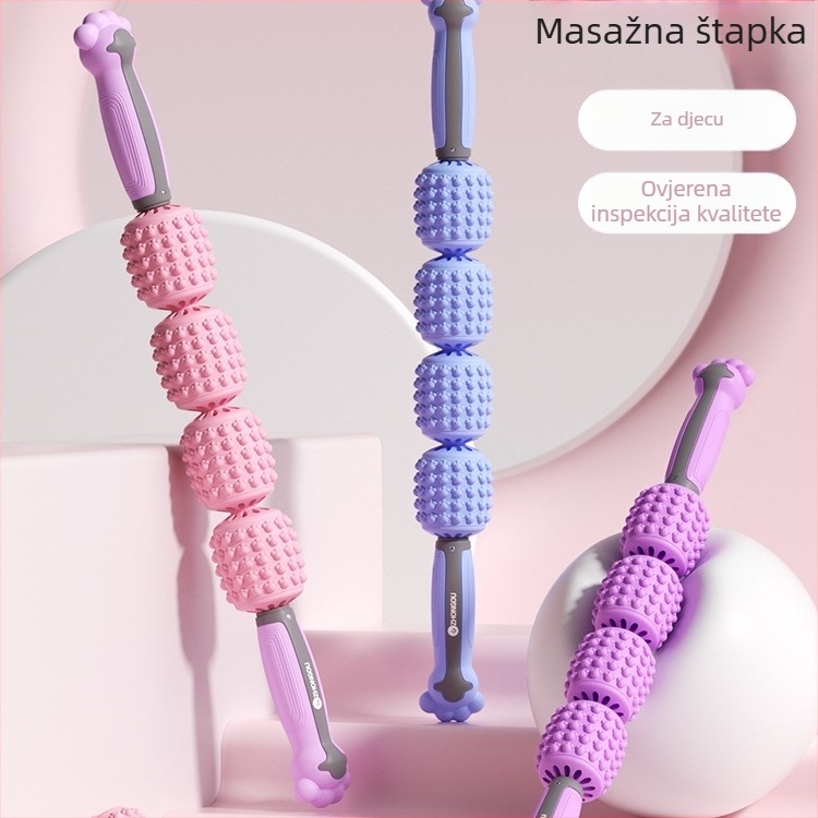 Štapić za masažu sa zubima vuka za djecu - opuštanje mišića, joga valjak, senzorna igračka (Kategorija proizvoda: Traka za istezanje/Joga užad; Materijal: Svila; Šifra artikla: F968796798MT7H; Kategorija: Dodaci za jogu; Podrijetlo: Drugo)