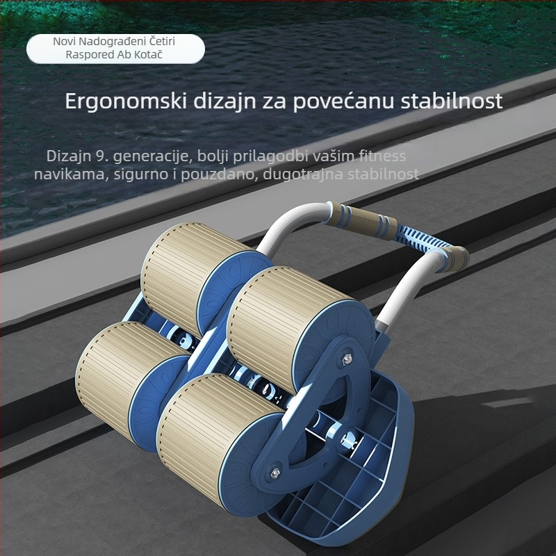 CF-099 Kotač za trbuh, 2,2 kg, četverokotač s automatskim vraćanjem, veliki zaslon za mjerenje vremena, za ured i kućne treninge