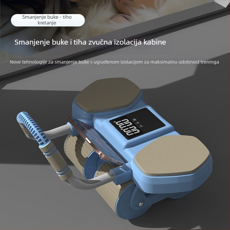 CF-099 Kotač za trbuh, 2,2 kg, četverokotač s automatskim vraćanjem, veliki zaslon za mjerenje vremena, za ured i kućne treninge