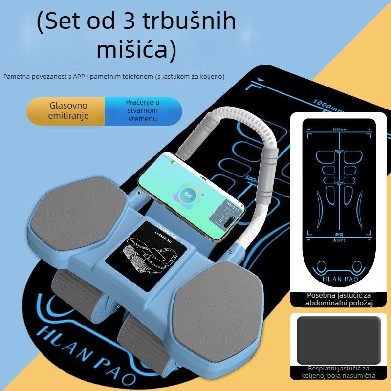 CF-099 Kotač za trbuh, 2,2 kg, četverokotač s automatskim vraćanjem, veliki zaslon za mjerenje vremena, za ured i kućne treninge