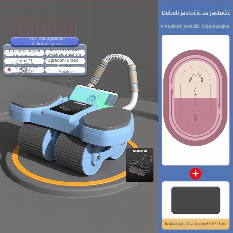 CF-099 Kotač za trbuh, 2,2 kg, četverokotač s automatskim vraćanjem, veliki zaslon za mjerenje vremena, za ured i kućne treninge
