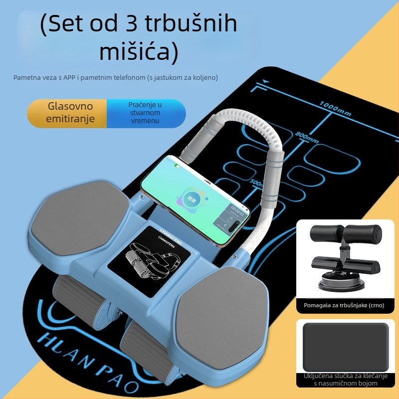 CF-099 Kotač za trbuh, 2,2 kg, četverokotač s automatskim vraćanjem, veliki zaslon za mjerenje vremena, za ured i kućne treninge