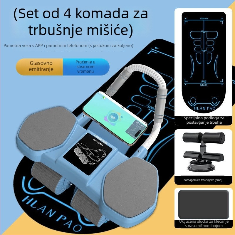 CF-099 Kotač za trbuh, 2,2 kg, četverokotač s automatskim vraćanjem, veliki zaslon za mjerenje vremena, za ured i kućne treninge