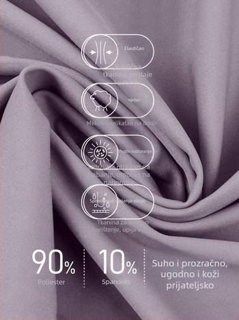 Ženski širokog kroja bez rukava fitness top s brzo sušenjem, stražnji otvor — mat tkanina od poliestera, 90% poliester, podstava 10% elastan