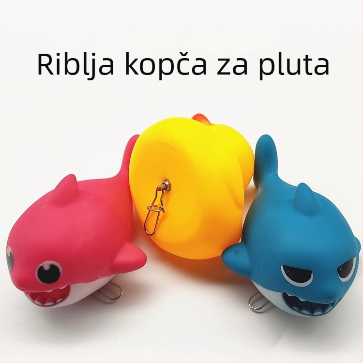 Ribolovni plutajući patak – DIY dodaci za zaključavanje ribe, karikaturalni plutajući s likom ajkule (Brand: Stream fishing gear; Materijal: Vinyl)