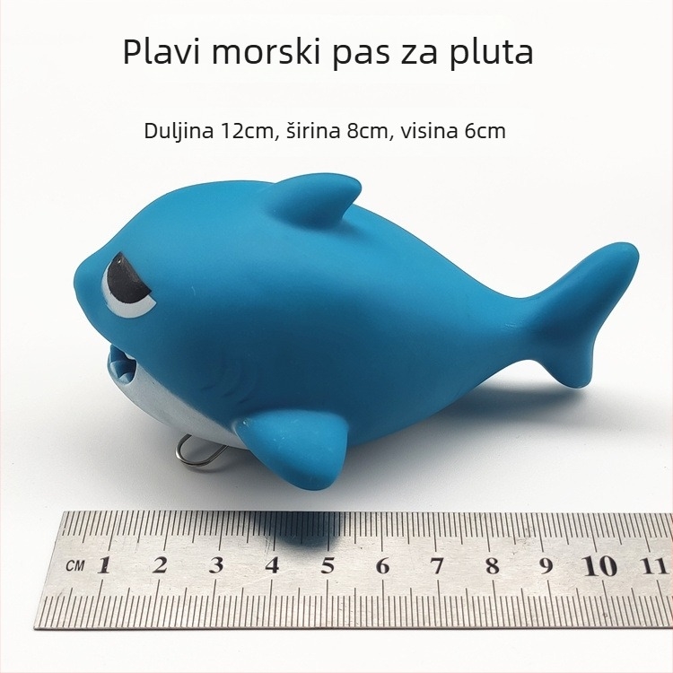 Ribolovni plutajući patak – DIY dodaci za zaključavanje ribe, karikaturalni plutajući s likom ajkule (Brand: Stream fishing gear; Materijal: Vinyl)