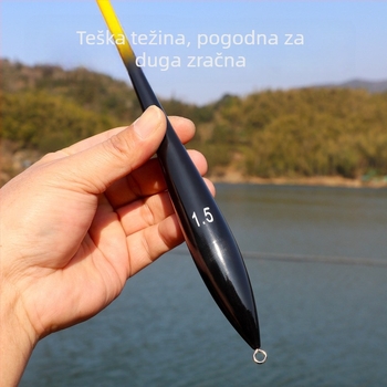 Plutač za ribolov na stijenama i moru, svjetleći, raketnog stila, klizni – plastika