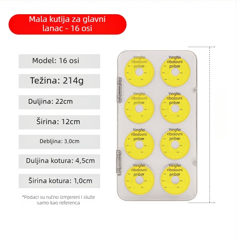 Kutija za ribolovnu liniju, 20 pretinaca, brend A little red, materijal Bubble