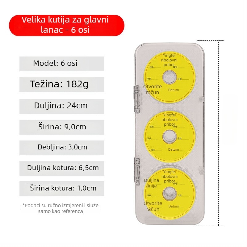Kutija za ribolovnu liniju, 20 pretinaca, brend A little red, materijal Bubble